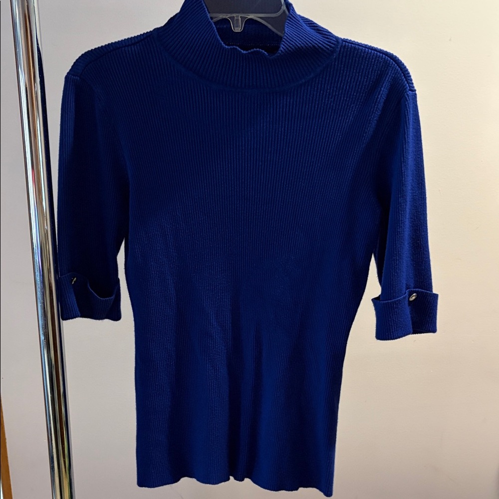 INC International Concepts Royal Blue Knit Top